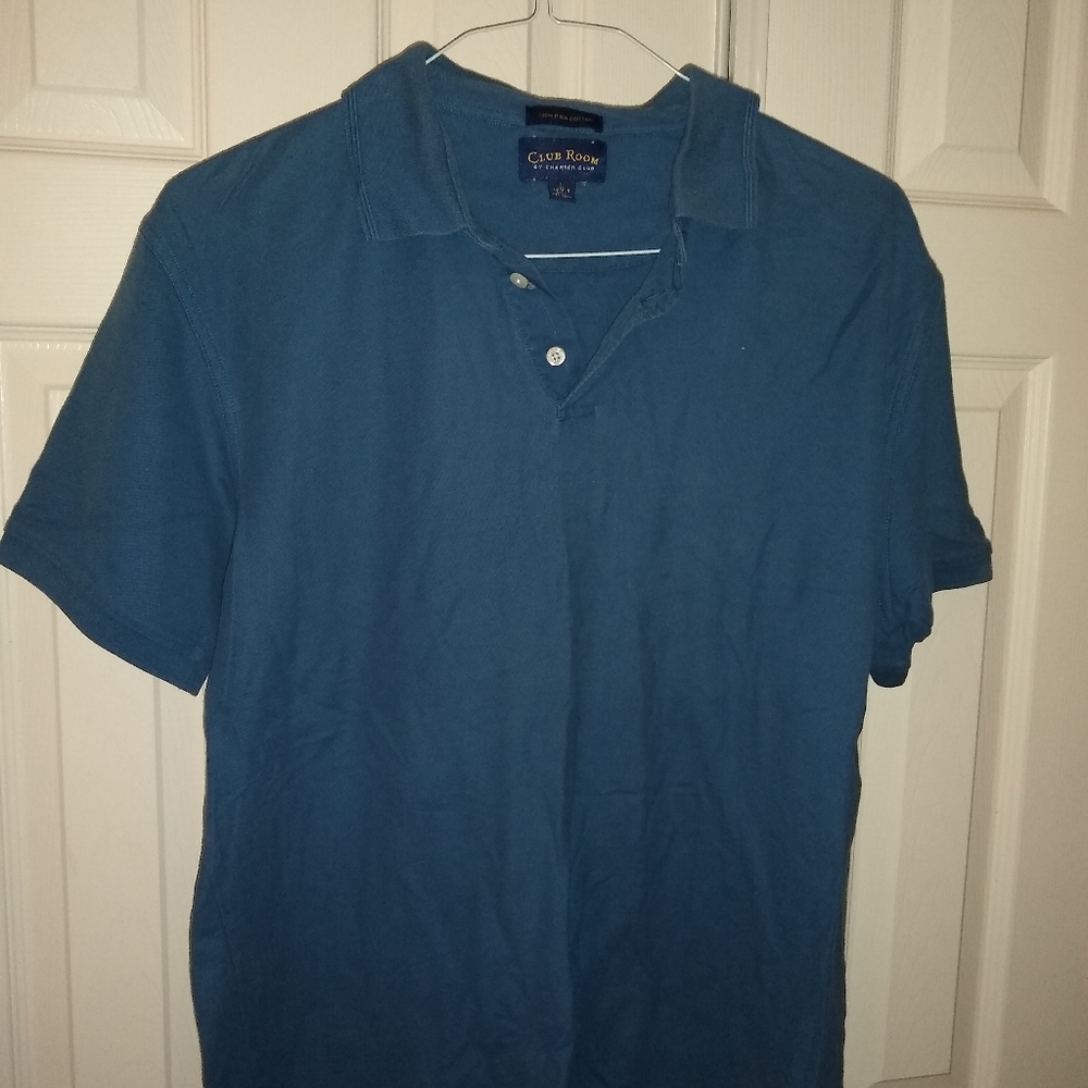 Club room blue polo (L)